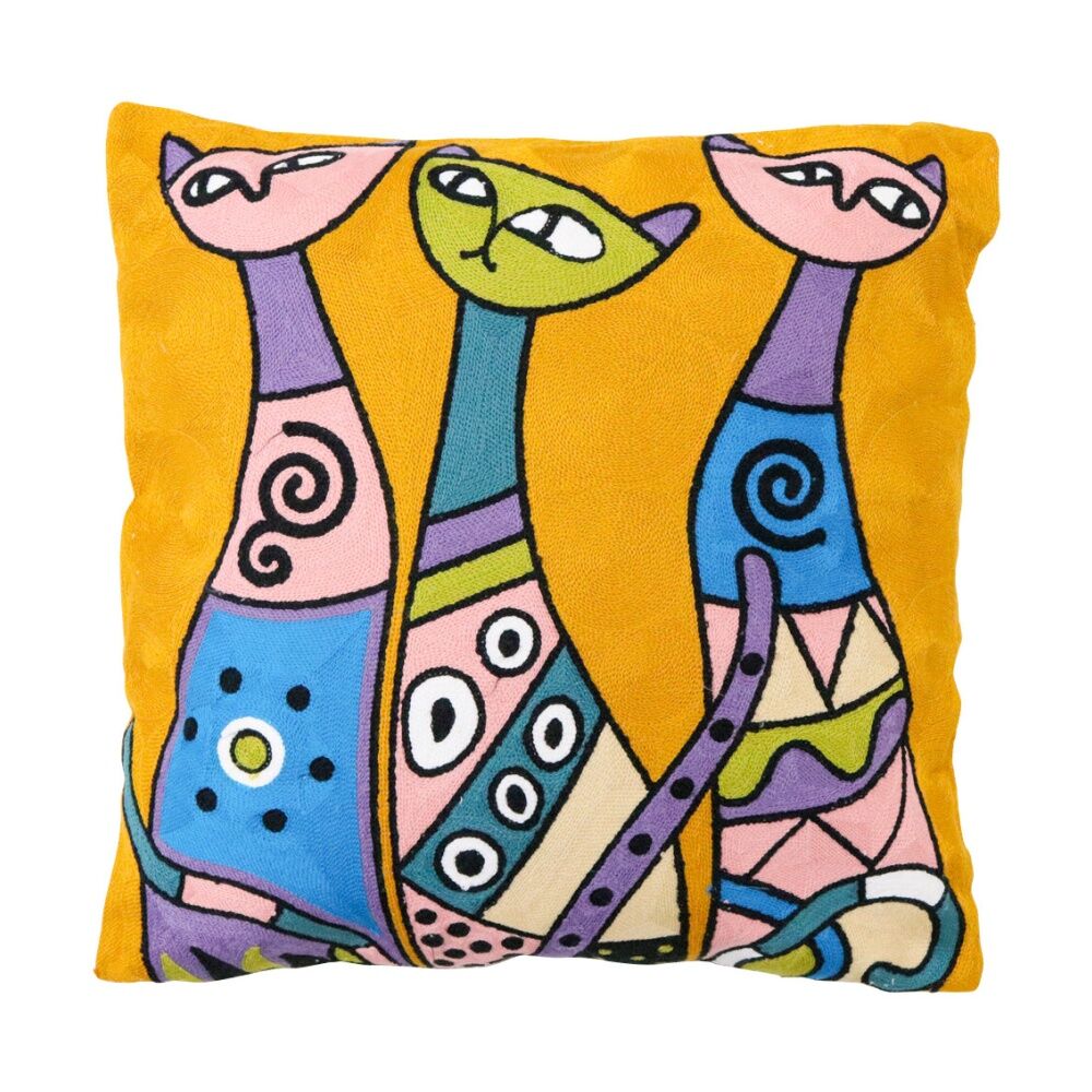 2PK LVD Picasso Cat Trio Decorative Home/Living Decor Cushion/Pillow 45x45cm