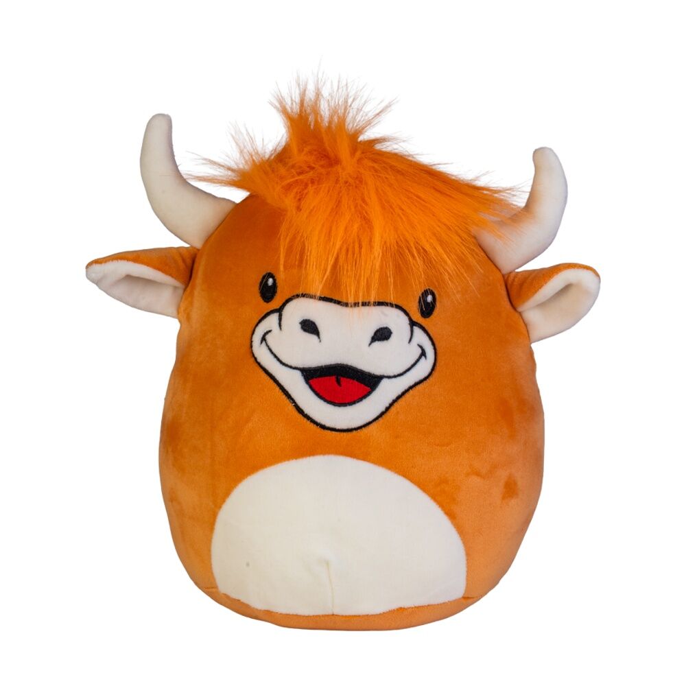 4PK MDI Smooshos Pal Highland Cow Plush Collectible Ultra-Soft Round Toy Orange