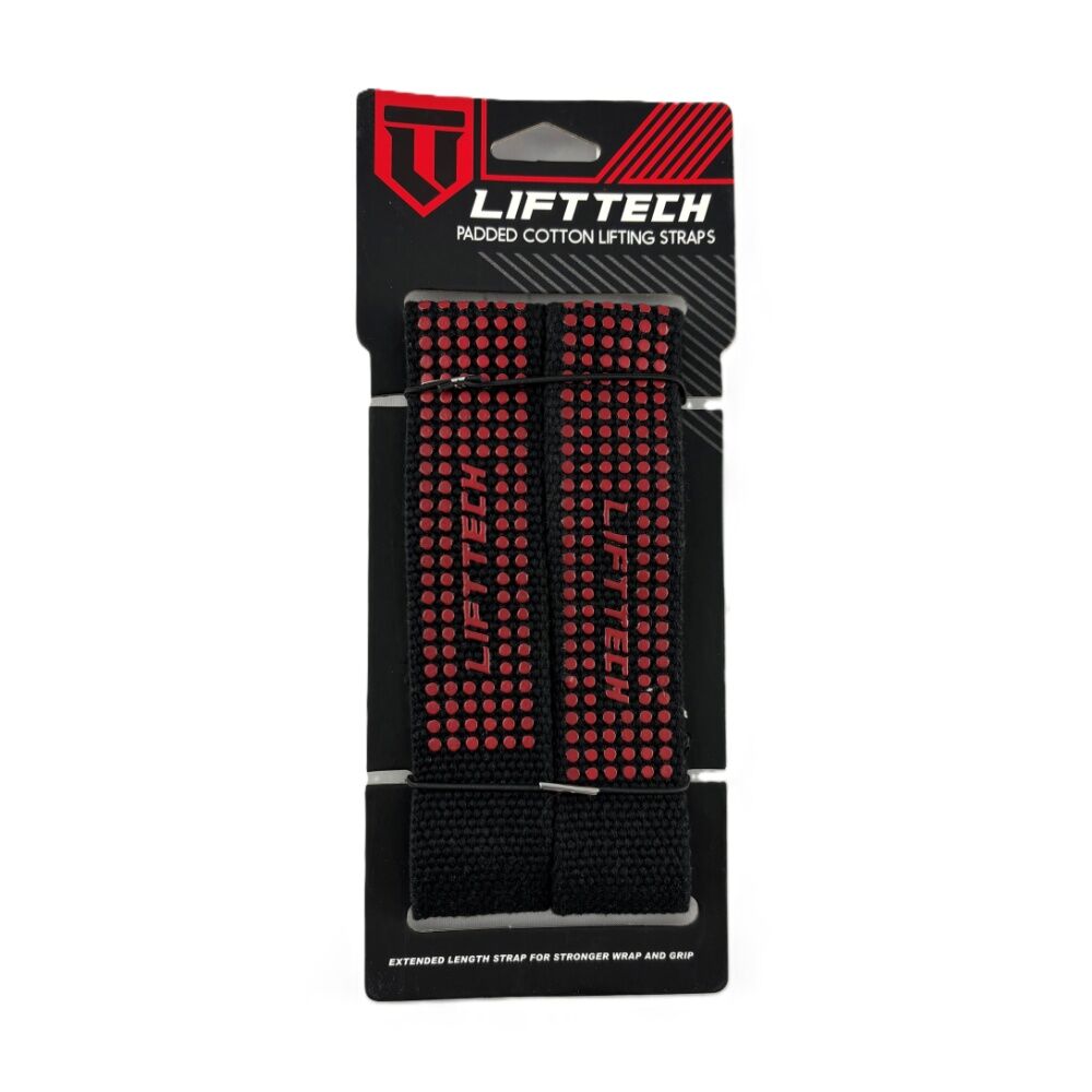 4x 2pc Lift-Tech Neo-Tech Padded Cotton Wrist Support Lifting Straps Dot 21.5in