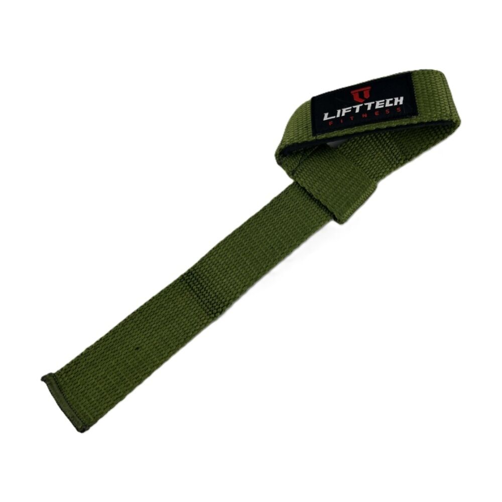 2x 2pc Lift-Tech Neo-Tech Padded Cotton Wrist Support Lifting Straps Army 21.5in