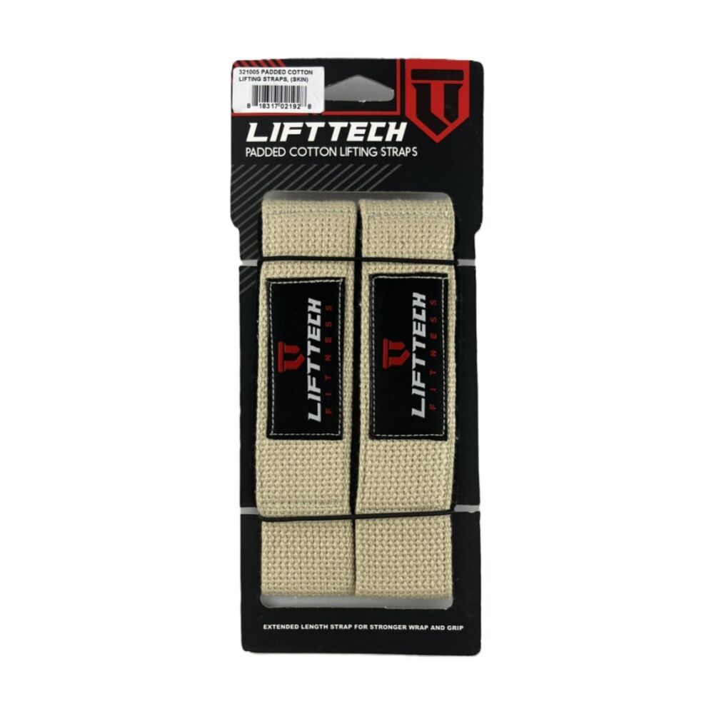 4x 2pc Lift-Tech Neo-Tech Padded Cotton Wrist Support Lifting Straps Skin 21.5in