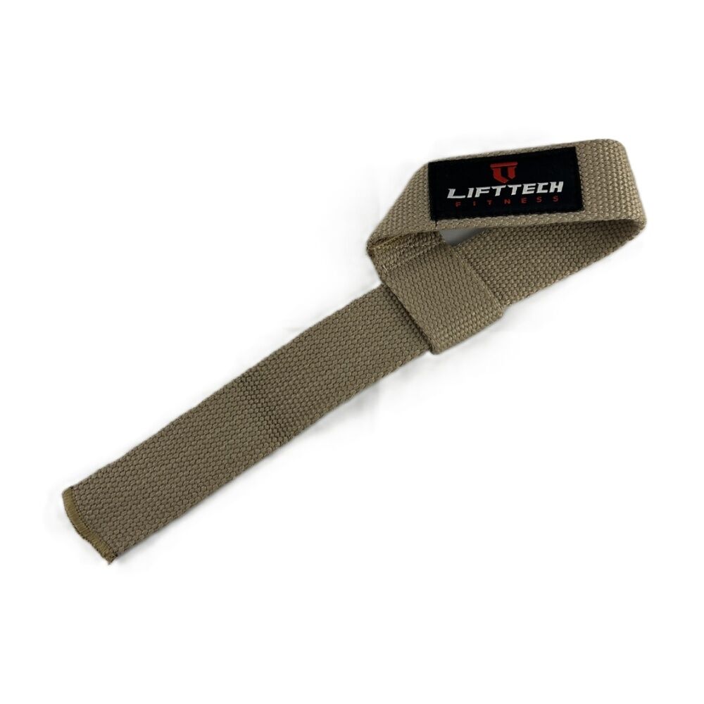 4x 2pc Lift-Tech Cotton Heavy Lifting Support Durable Grip Straps Tan 21in