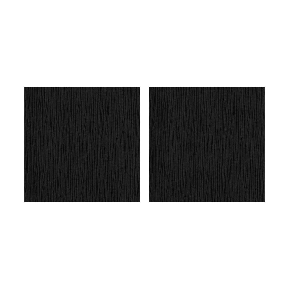 2PK Braz Printed Room Darkening Hanging Curtain Home Decor 140x223cm Black