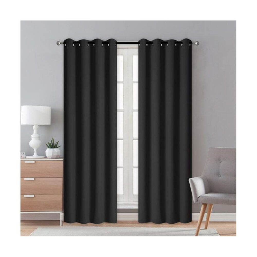 Braz Printed Room Darkening Hanging Curtain Home Decor 140x223cm Black