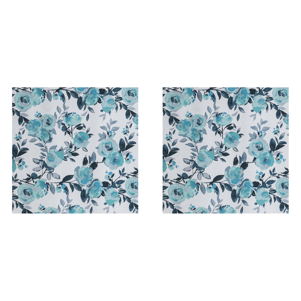 2PK Braz Printed Room Darkening Hanging Curtain 140x223cm Green Floral