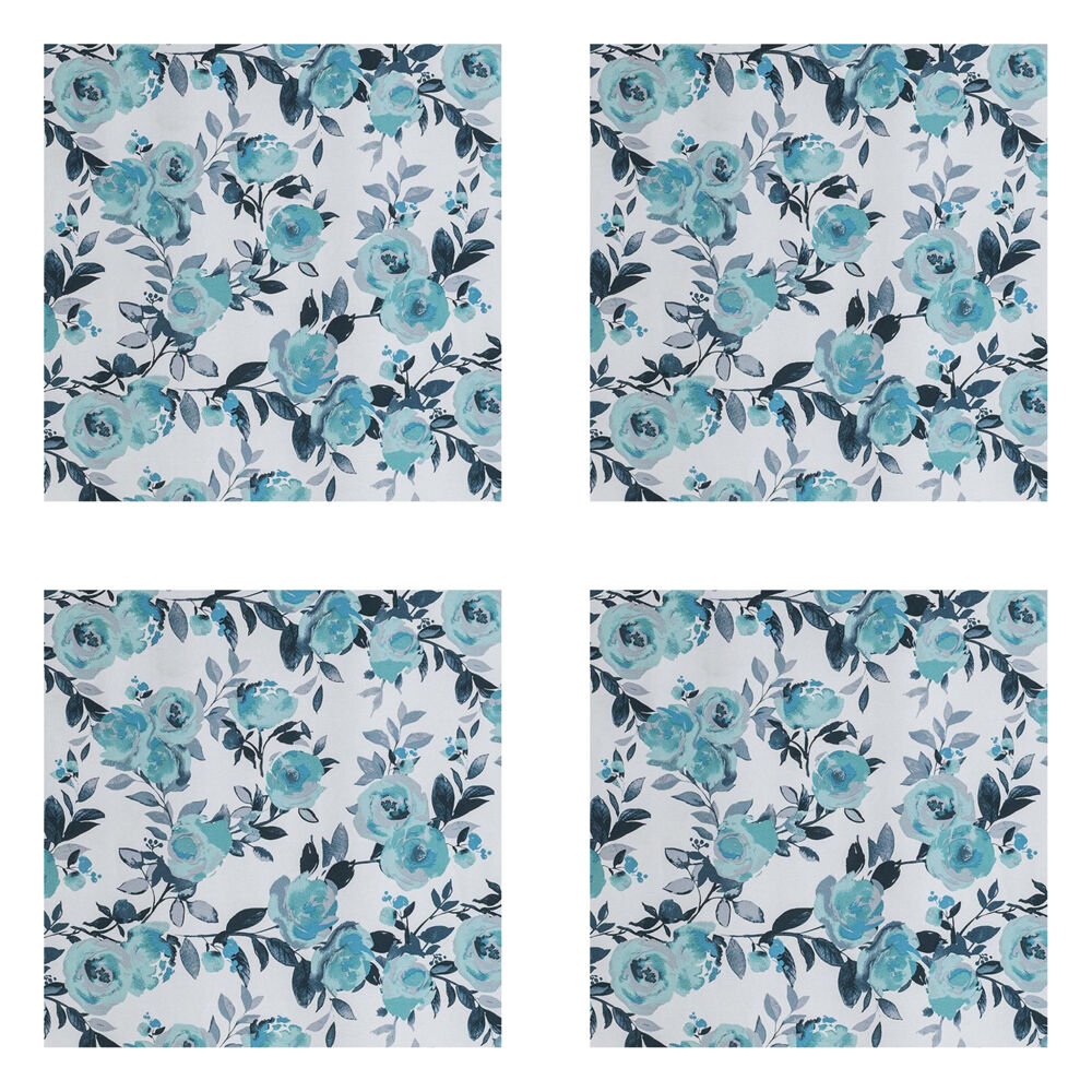 4PK Braz Printed Room Darkening Hanging Curtain 140x223cm Green Floral