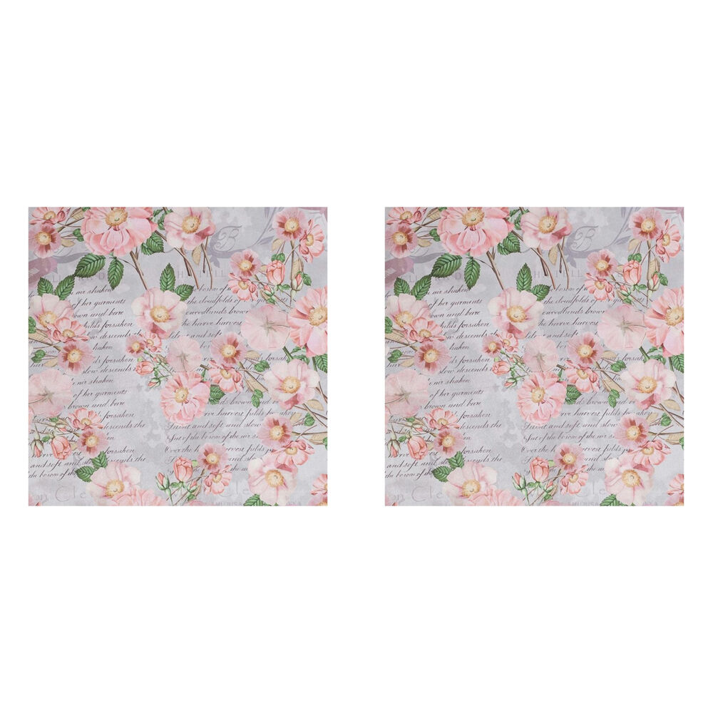 2PK Braz Printed Room Darkening Hanging Curtain Home Decor 140x223cm Pink Floral