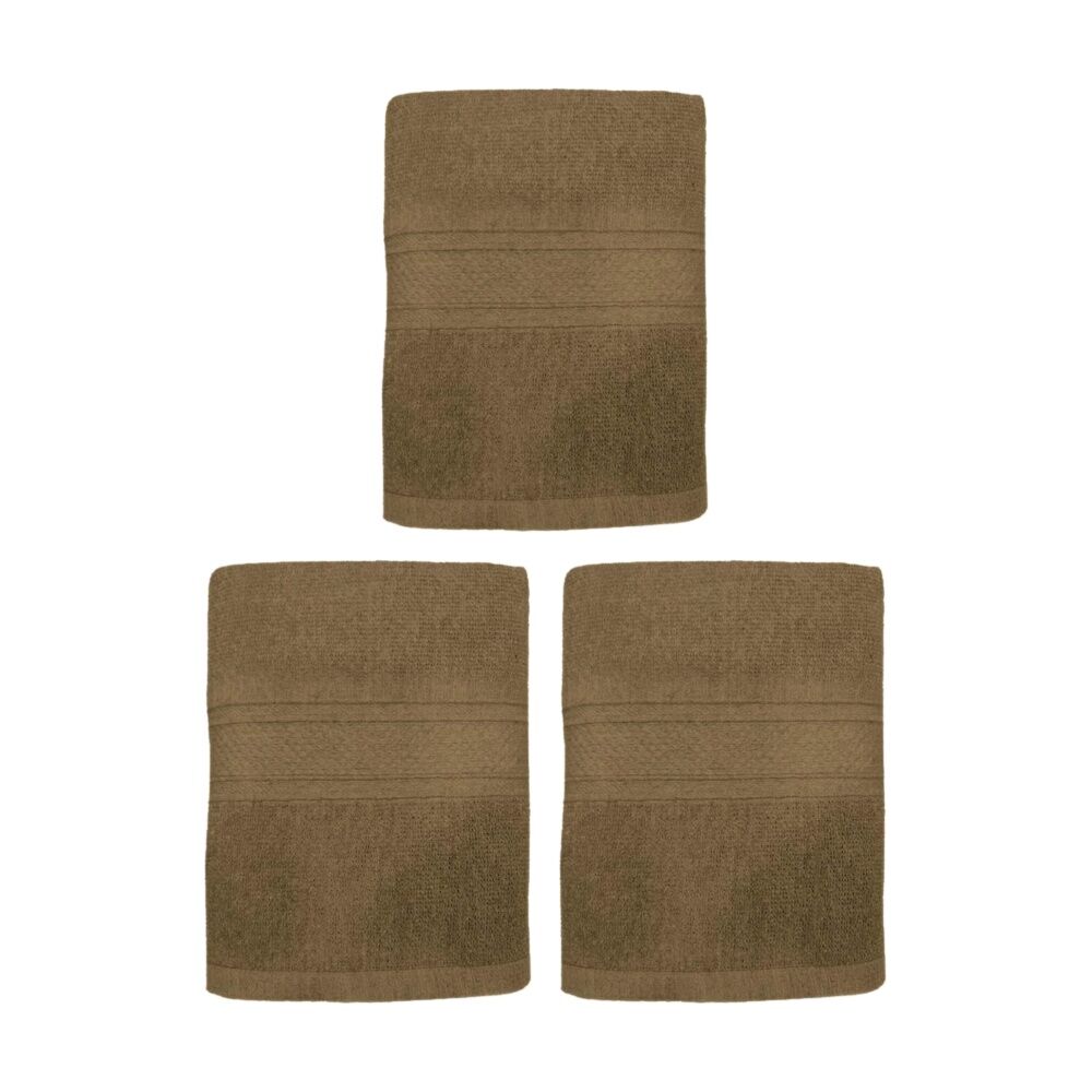 3PK Capri Soft Absorbent Bath Towel Bathroom Accessory 70x140cm Pottery