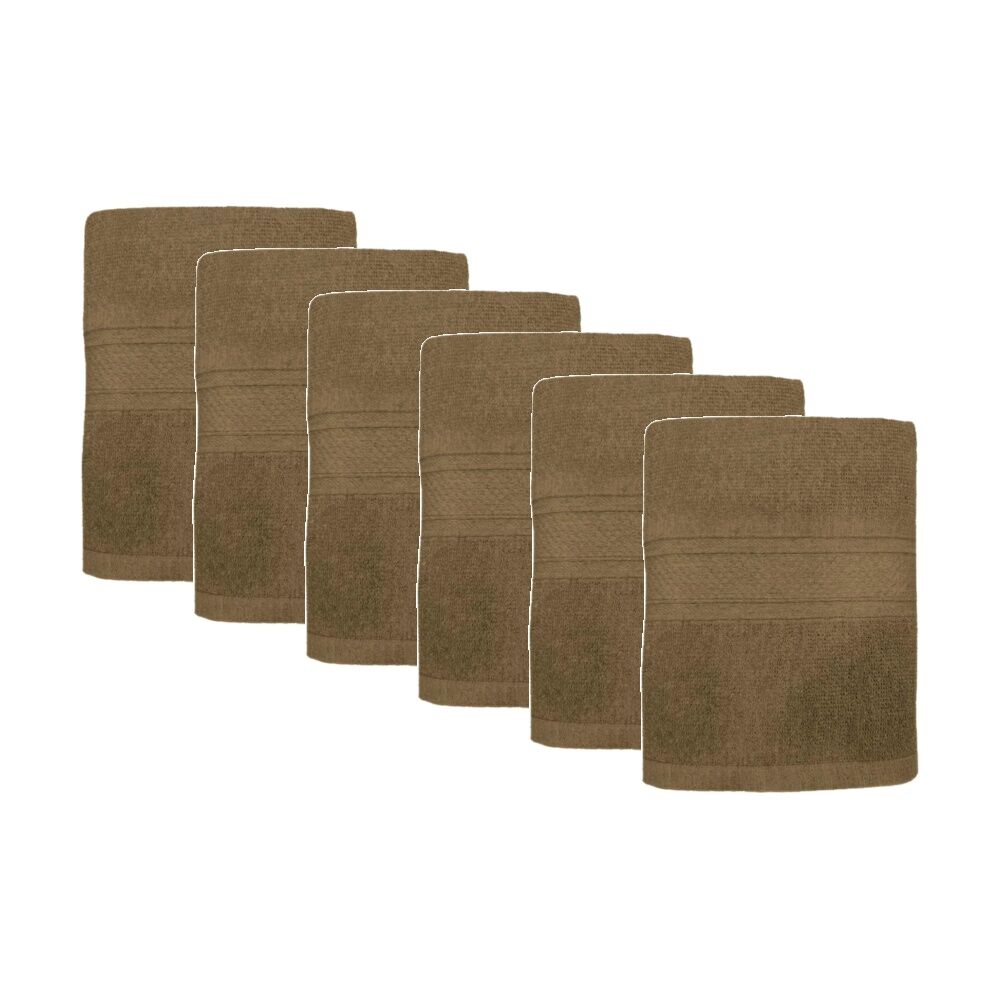 6PK Capri Soft Absorbent Bath Towel Bathroom Accessory 70x140cm Pottery