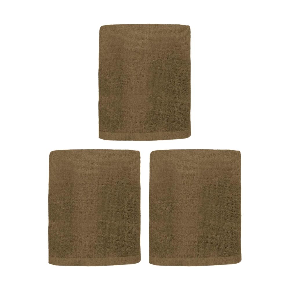 3PK Capri Non Slip Bath Mat Bathroom Floor Accessory Home Decor 45x75cm Brown