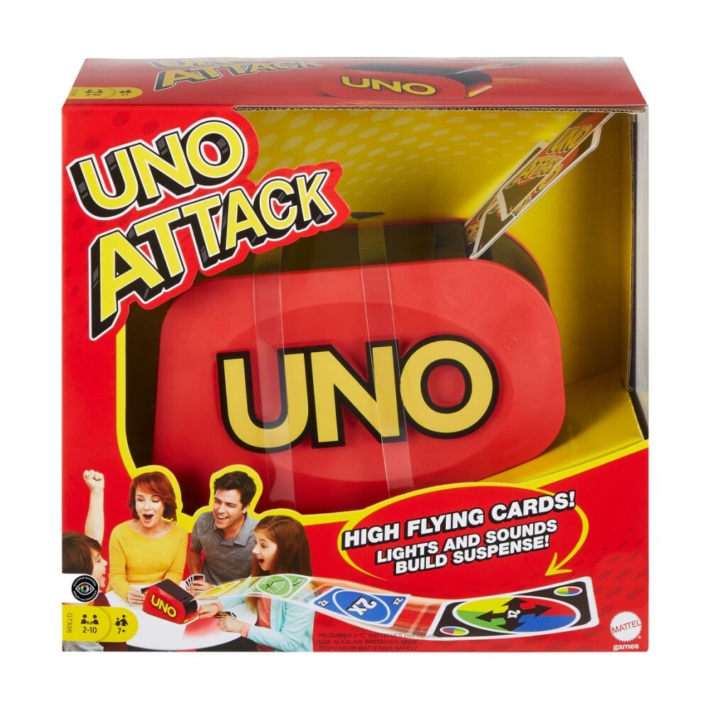 Mattel UNO Attack Kids/Family Flying Card Launcher Game 2-10 Players 7y+