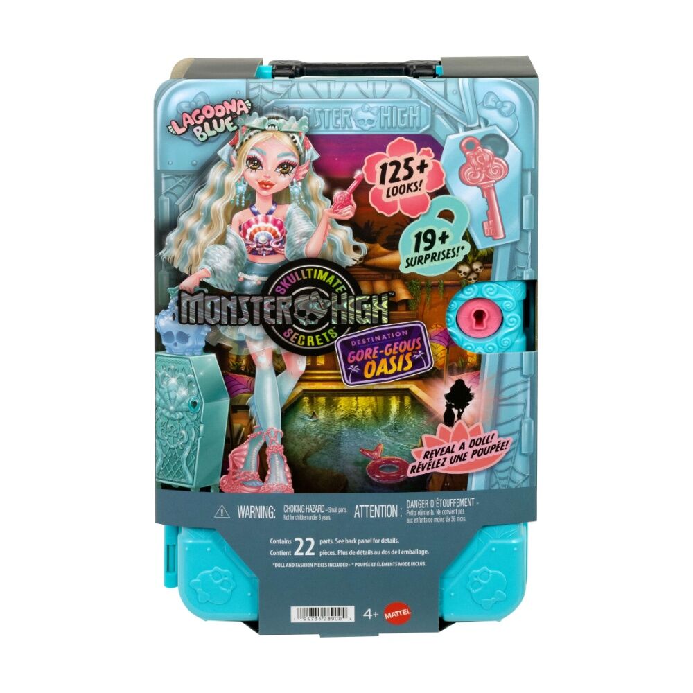 22pc Monster High Skulltimate Secrets Gore-Geous Oasis Doll Lagoona Blue 4y+