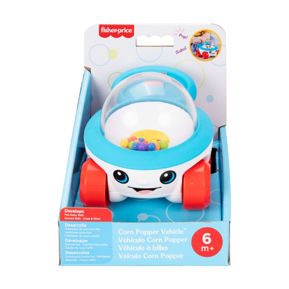 Fisher Price Classic Mini Corn Popper Vehicle Baby Activity Push Toy 6m+