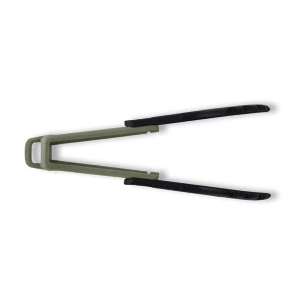 2PK Mun's Foldable Heat Resistant Silicone Sliding Tongs Outdoor Camping Utensil