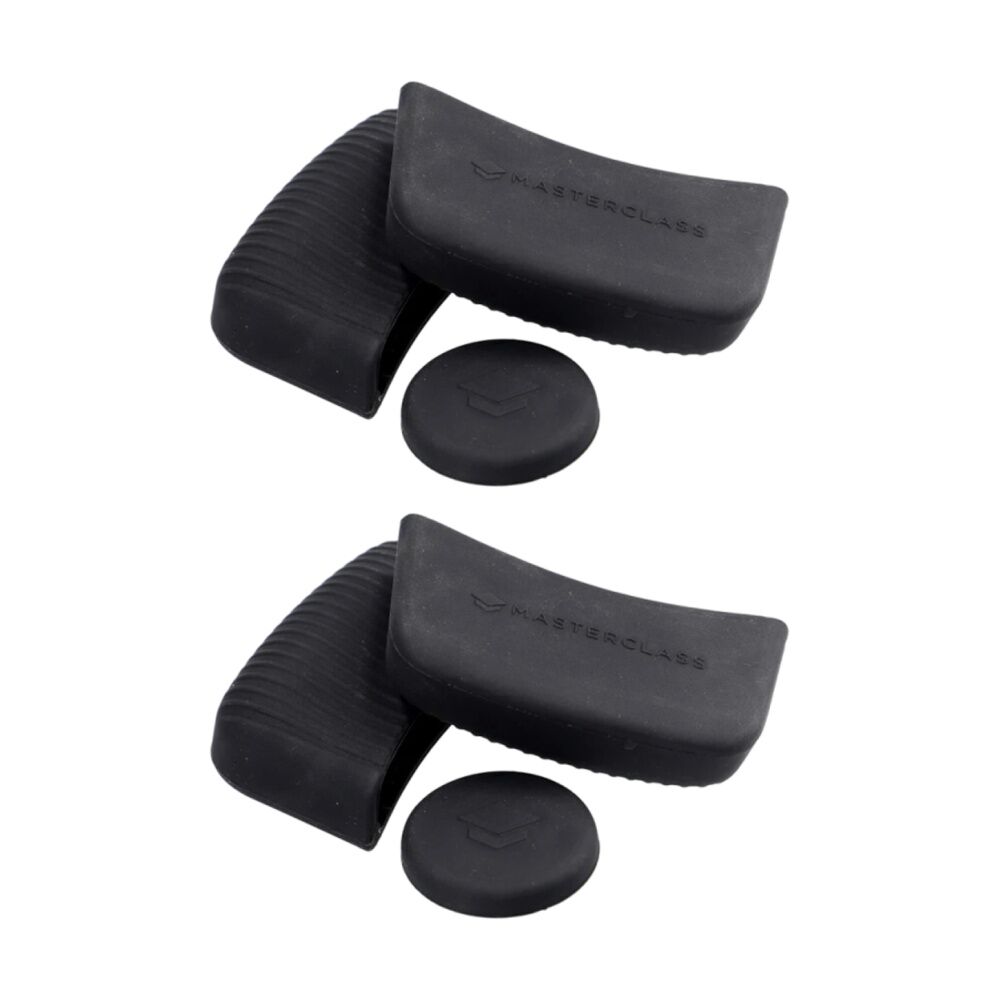 2x 3pc MasterCraft Silicone Pan Handle Sleeve Cooking Kitchen Set Black