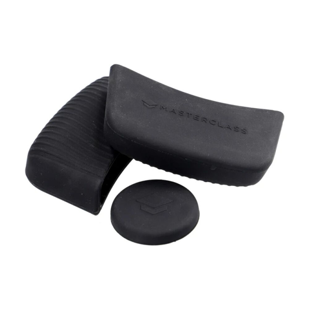 2x 3pc MasterCraft Silicone Pan Handle Sleeve Cooking Kitchen Set Black