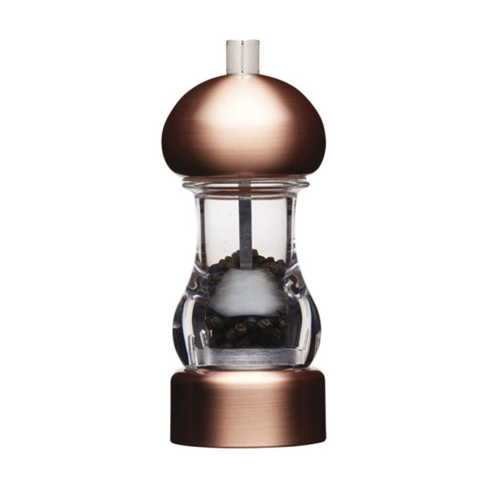 2PK MasterClass Clear Capstan Copper-Effect Grinder Pepper Mill 14.5cm