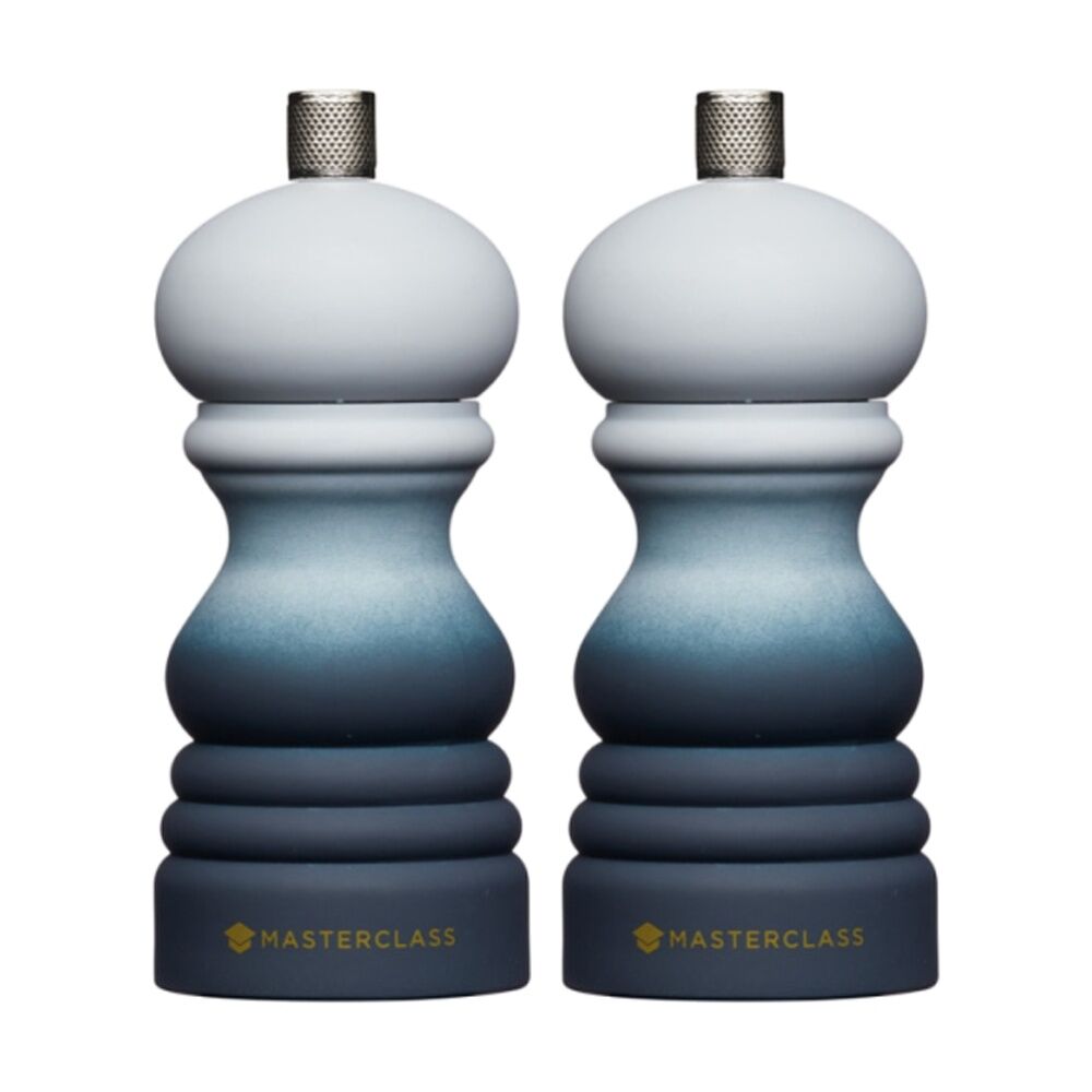2PK MasterClass Refillable Grey Ombre Plastic Salt & Pepper Mill 5x12.5cm