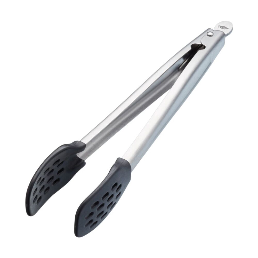 6PK MasterClass Food Tongs Nylon Heads Non-Stick Safe Kitchen Tool Silver 28cm