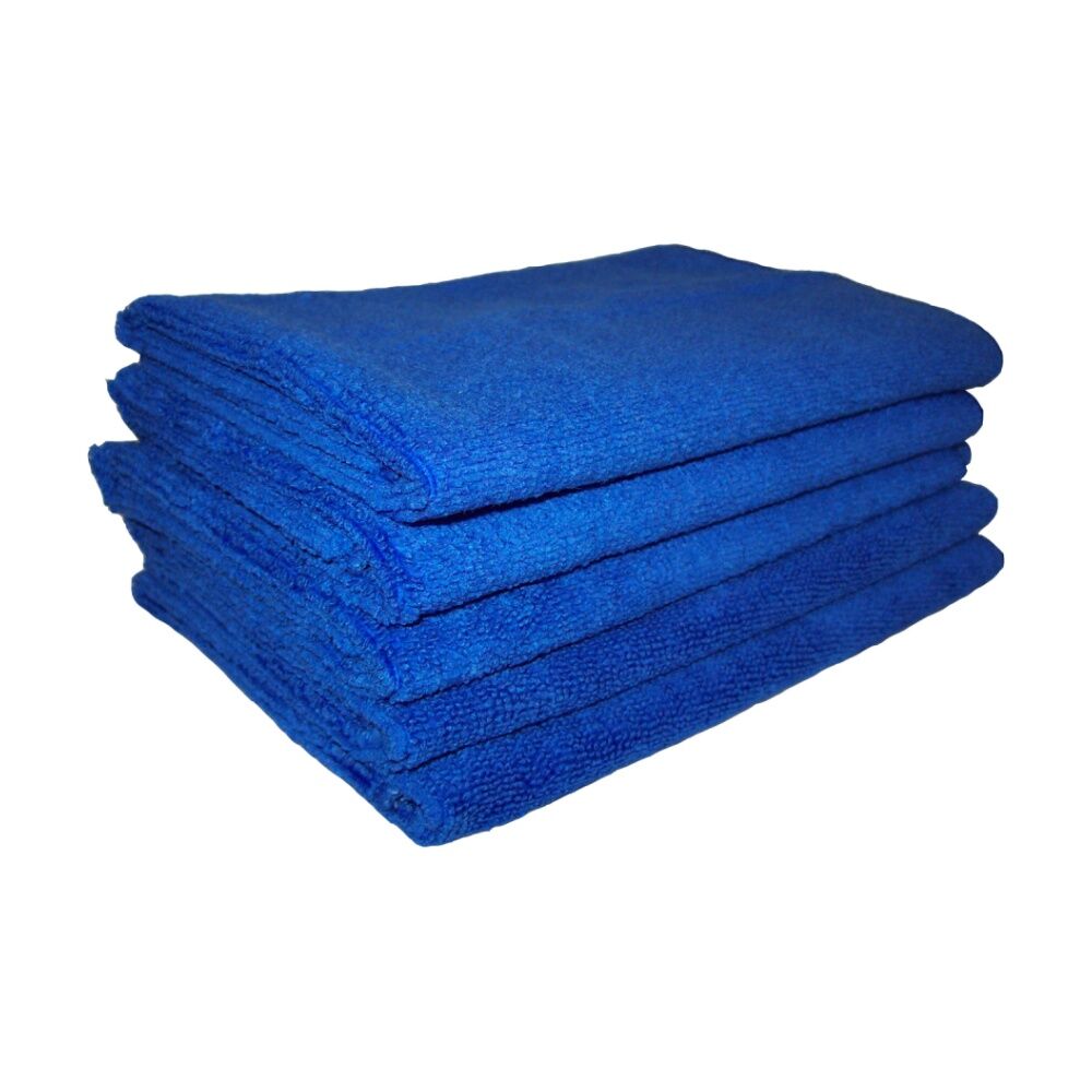 4x 5pc Cleanstar Microfibre Cleaning Cloths Non Abrasive 40x40cm Blue