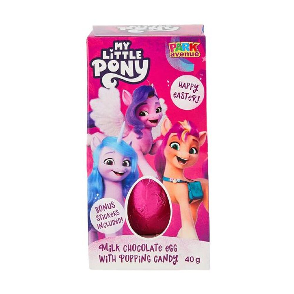 12PK Park Avenue My Little Pony Popping Candy Easter Egg With Sticker 40g