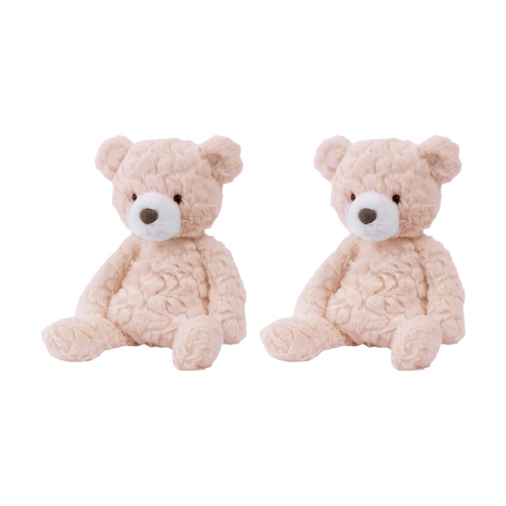 2PK Mary Meyer Blush Bear Soft Putty Plush Weighted Fabric Beans Animal Toy 28cm