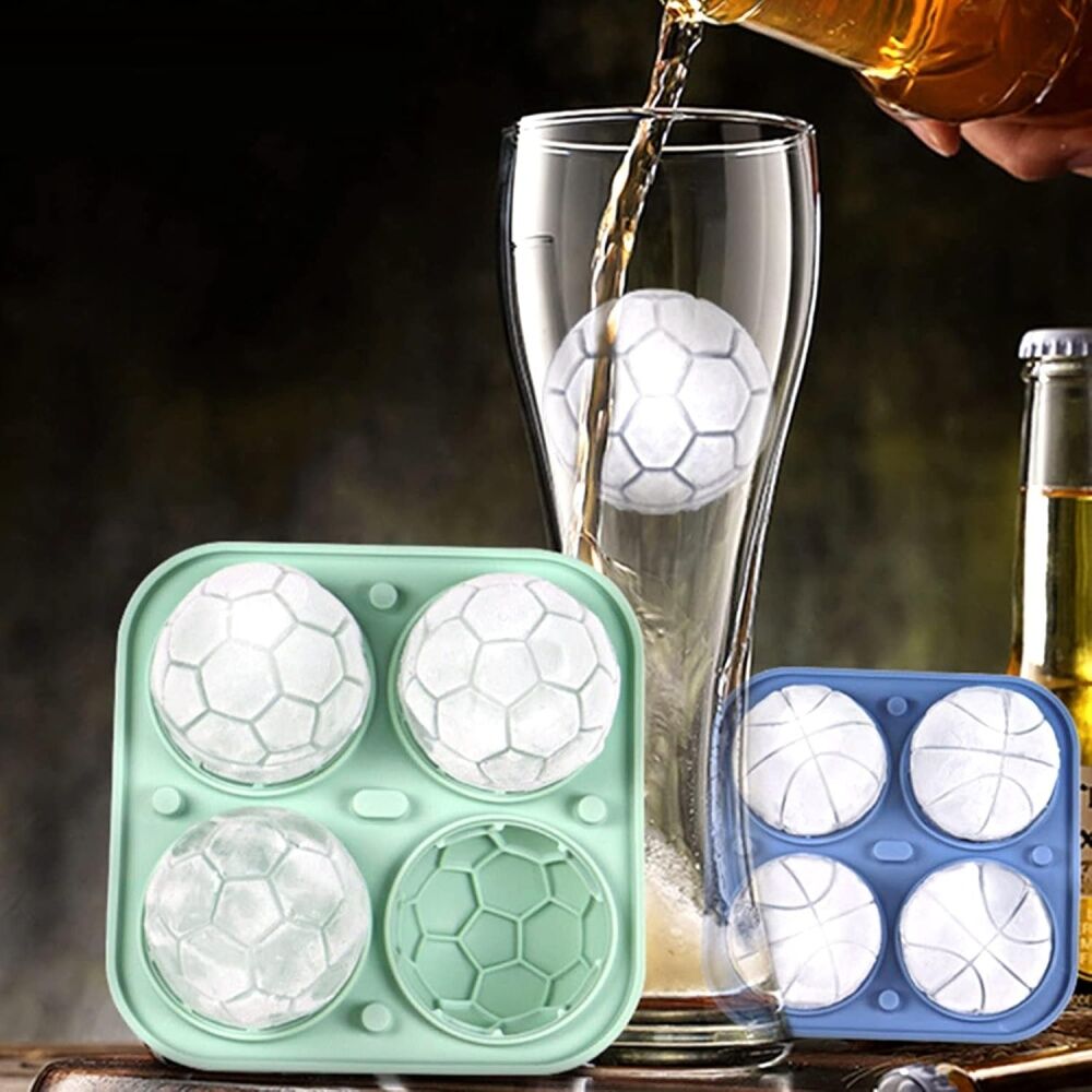 4pc Men's Republic Sports Ice Cube Trays Set Range of Designs To Make