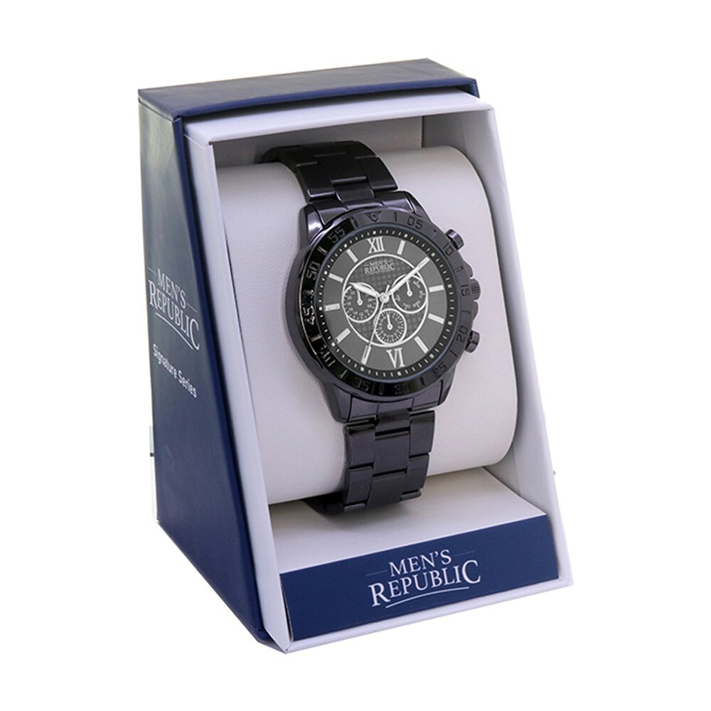 Men's Republic Watch Limited Series Alloy Signature Diameter Gun Metal 4.3cm