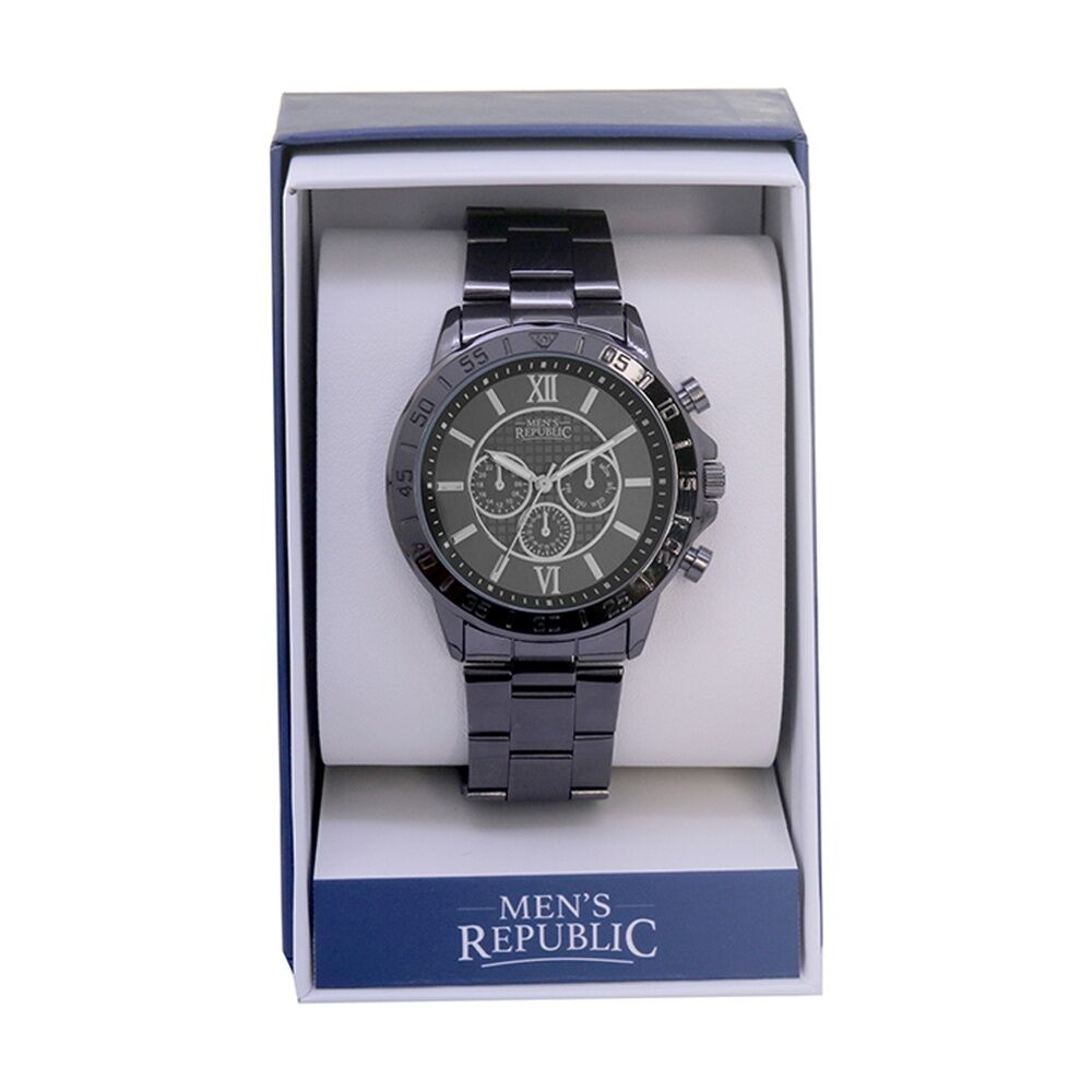 Men's Republic Watch Limited Series Alloy Signature Diameter Gun Metal 4.3cm