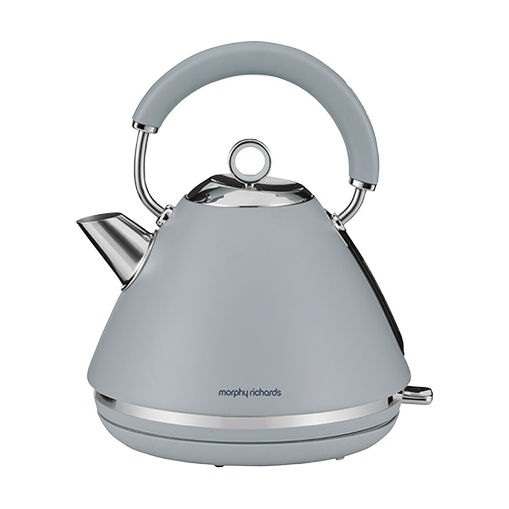 Morphy Richards Ascend Chrome Pyramid Electric Kettle 2200W Upward Blue