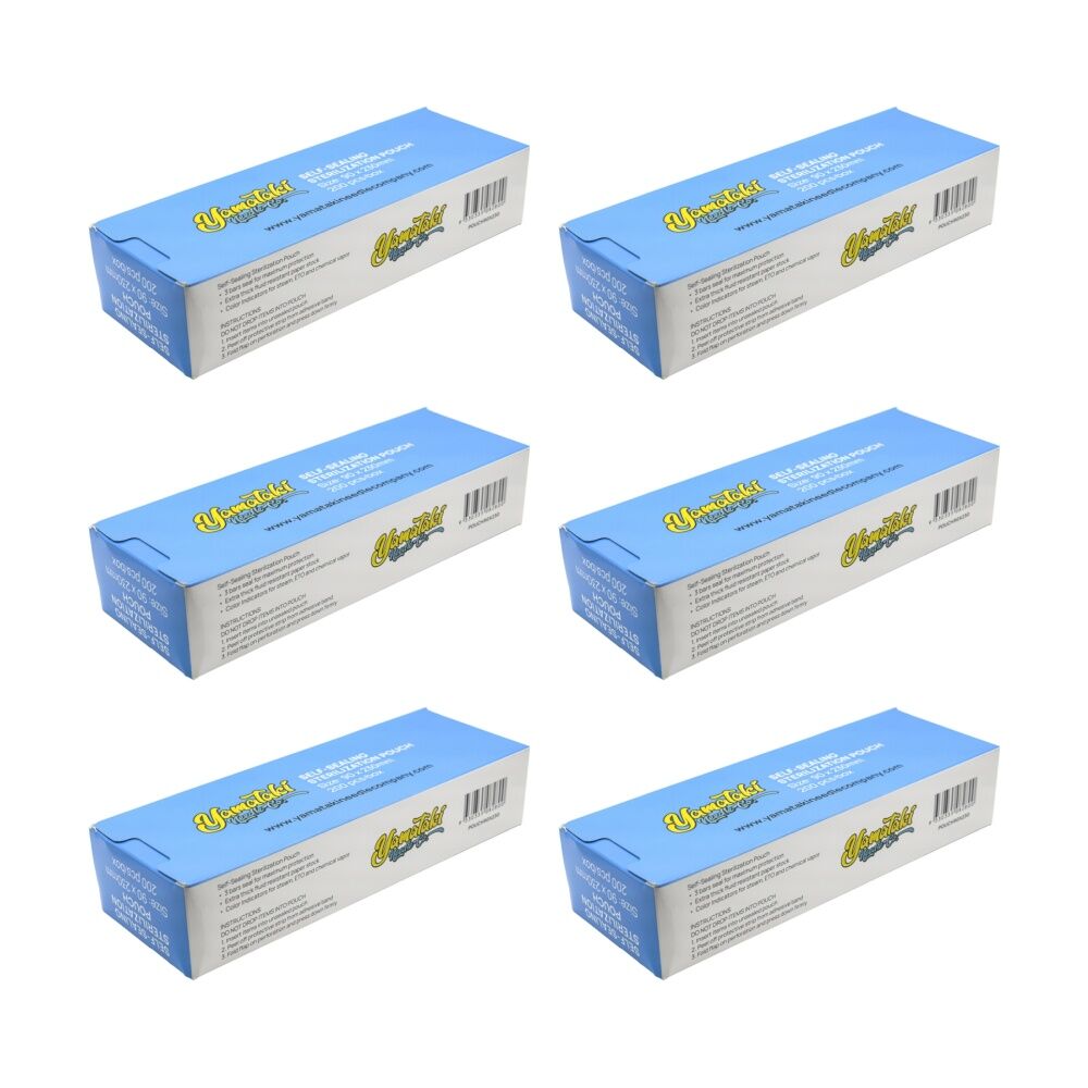6x 200pc Yamataki Self Seal Sterilization Pouches Autoclave Dental 90x230mm
