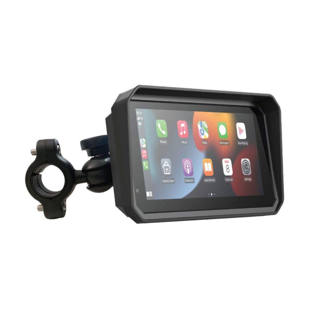 Laser Wireless Motorbike CarPlay Android Auto Voice Control 6 Inch Black