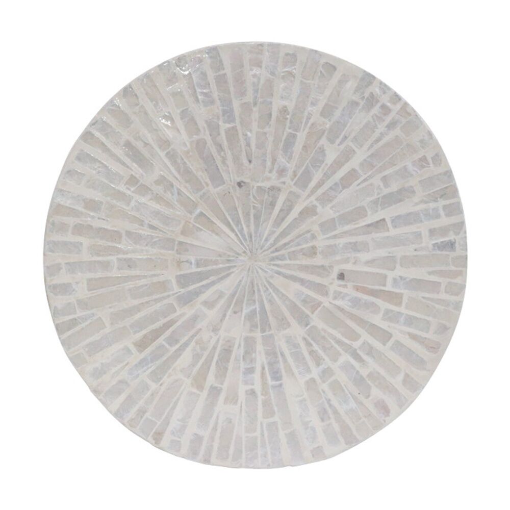 2PK LVD Burst Shell & Bamboo Home Decorative Mat Coastal Decor 25x25cm