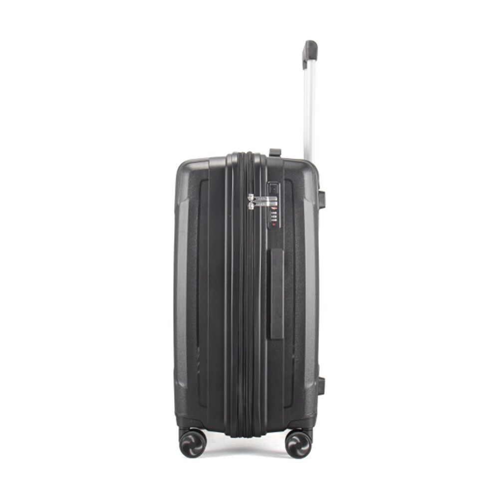 Paklite Charter Medium Luggage TSA Lock Spinner Travel Black 85L