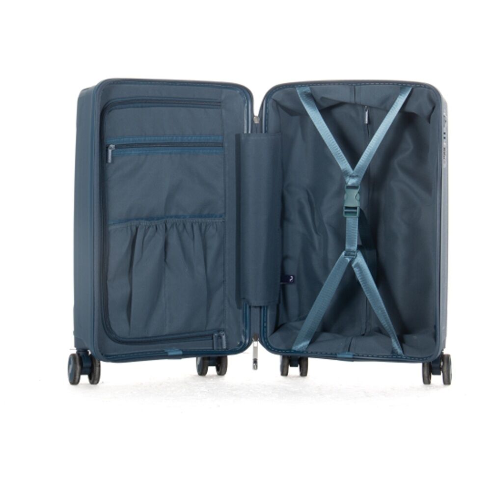 Paklite Charter Small Luggage TSA Lock Spinner Wheels Travel Navy 44L
