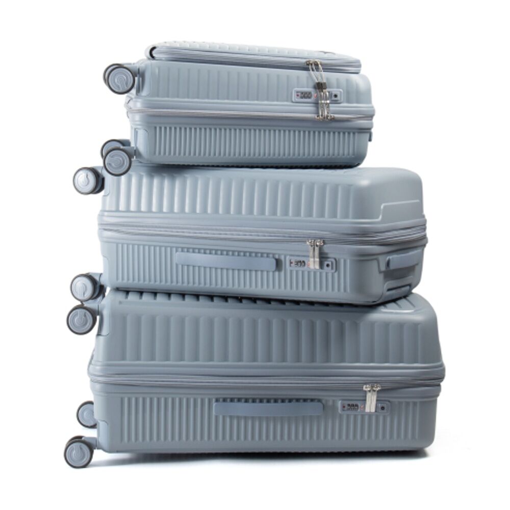 3pc Paklite Contrail Foam Luggage Set TSA Lock Spinner Travel Sea