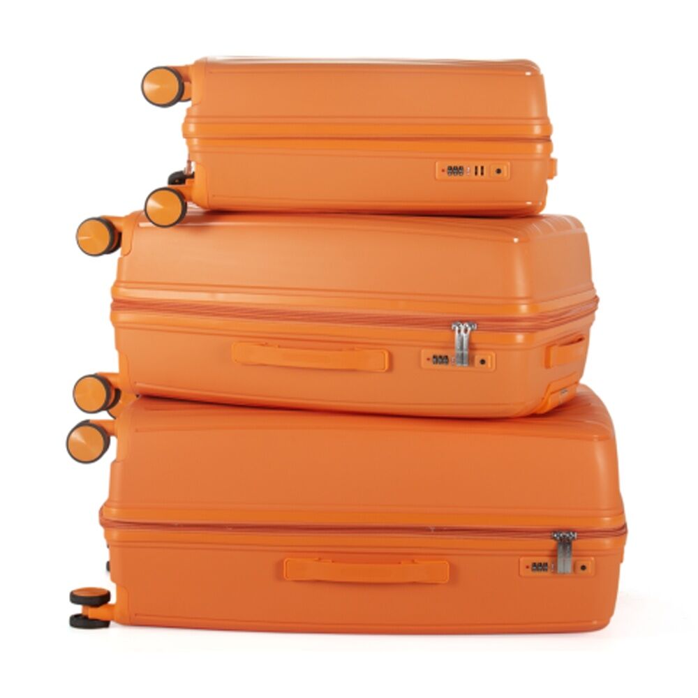 3pc Paklite Cruise Set Luggage TSA Lock Spinner Wheels Orange