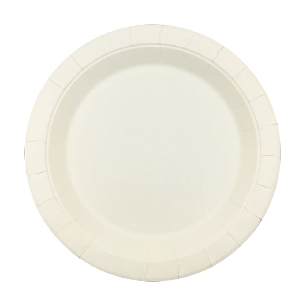 10x 100pc Partyware FSC Round Disposable Paper Plates Set 230mm White