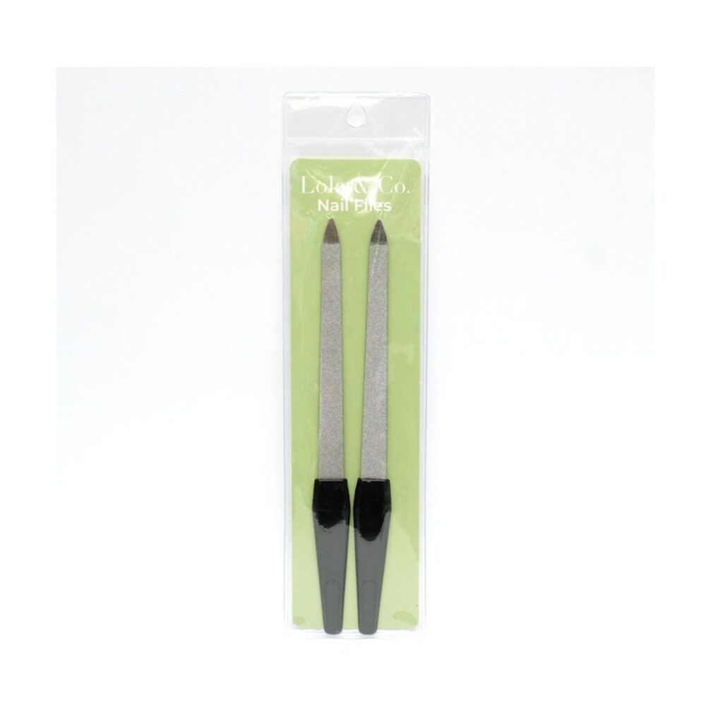 6x 2pc Lola & Co Abrasive Pointed Tips Metal Nail Files W/ Handle