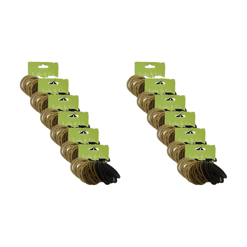12x 25pc Lola & Co Elastic Thick Hair Tie Set Women's Accessories Assorted