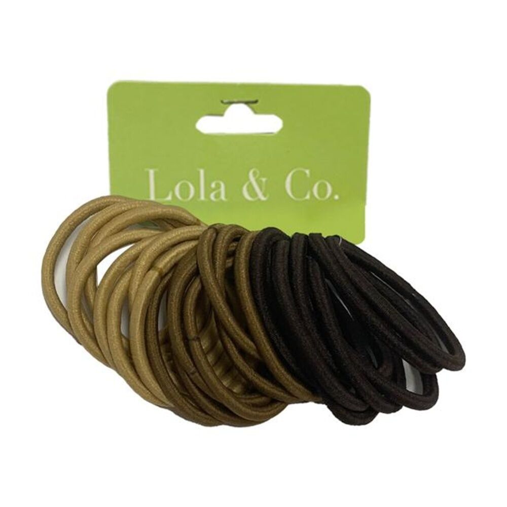 6x 25pc Lola & Co Elastic Thick Hair Tie Set Women's Accessories Assorted