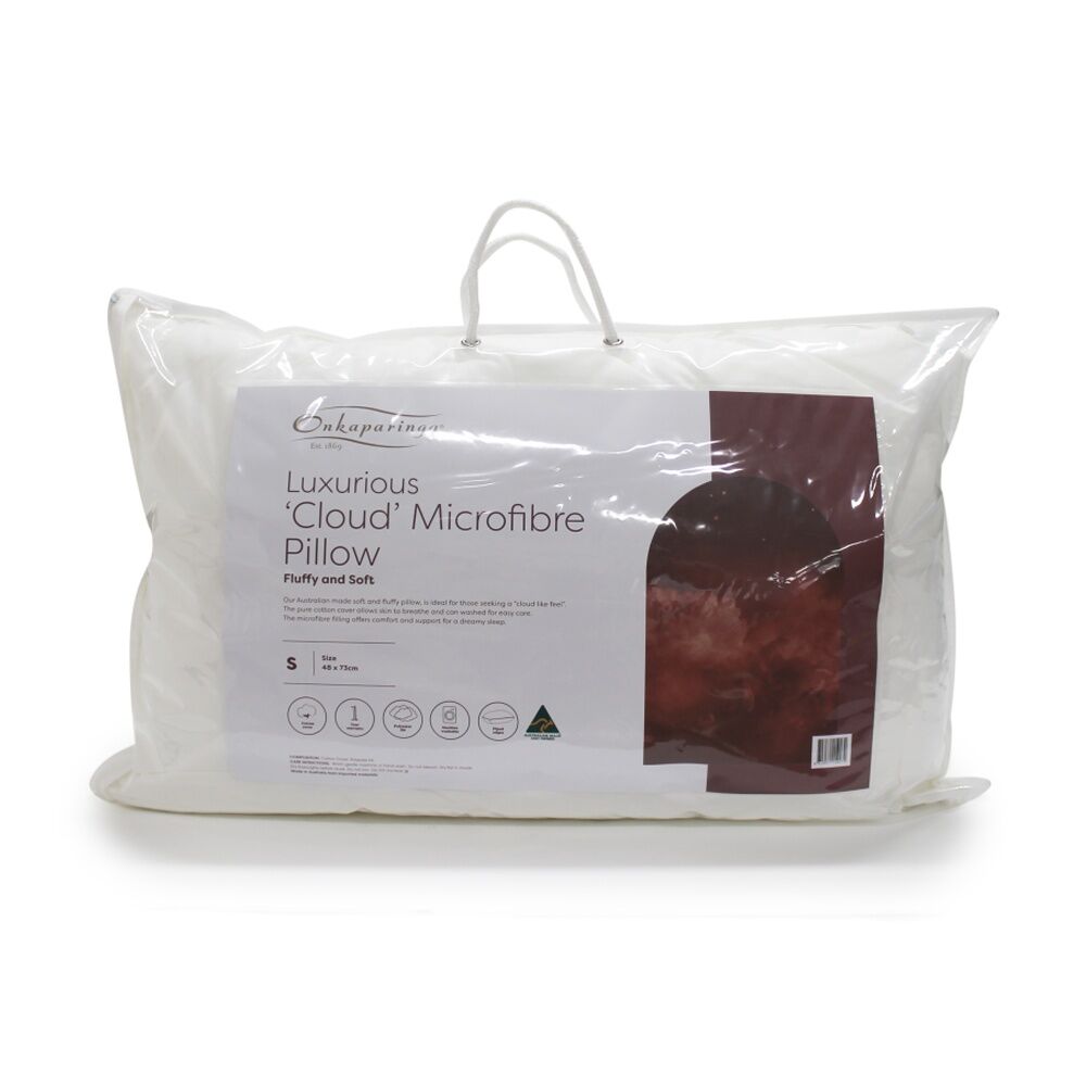 4PK Onkaparinga Luxurious Cloud Microfibre Standard Pillow Soft 48x73 cm