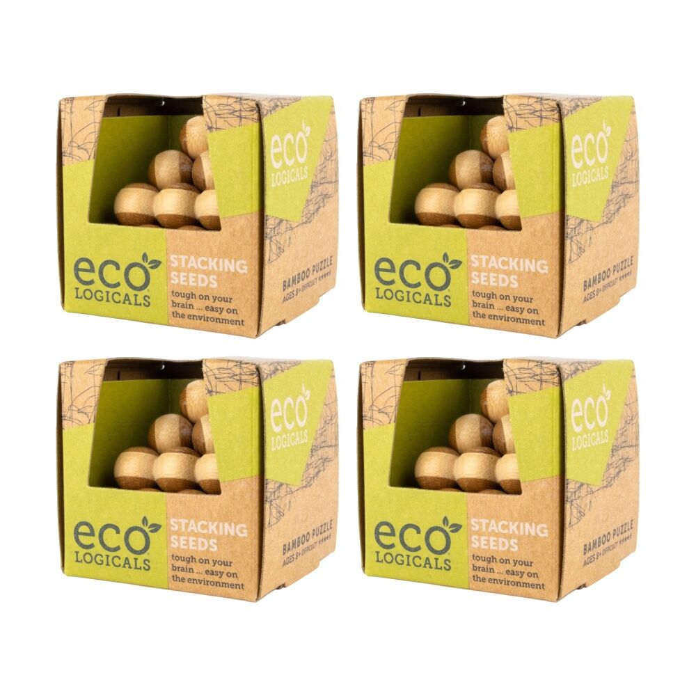 4PK Project Genius Eco Logicals Bamboo Puzzle Challenge 14y+ Assorted