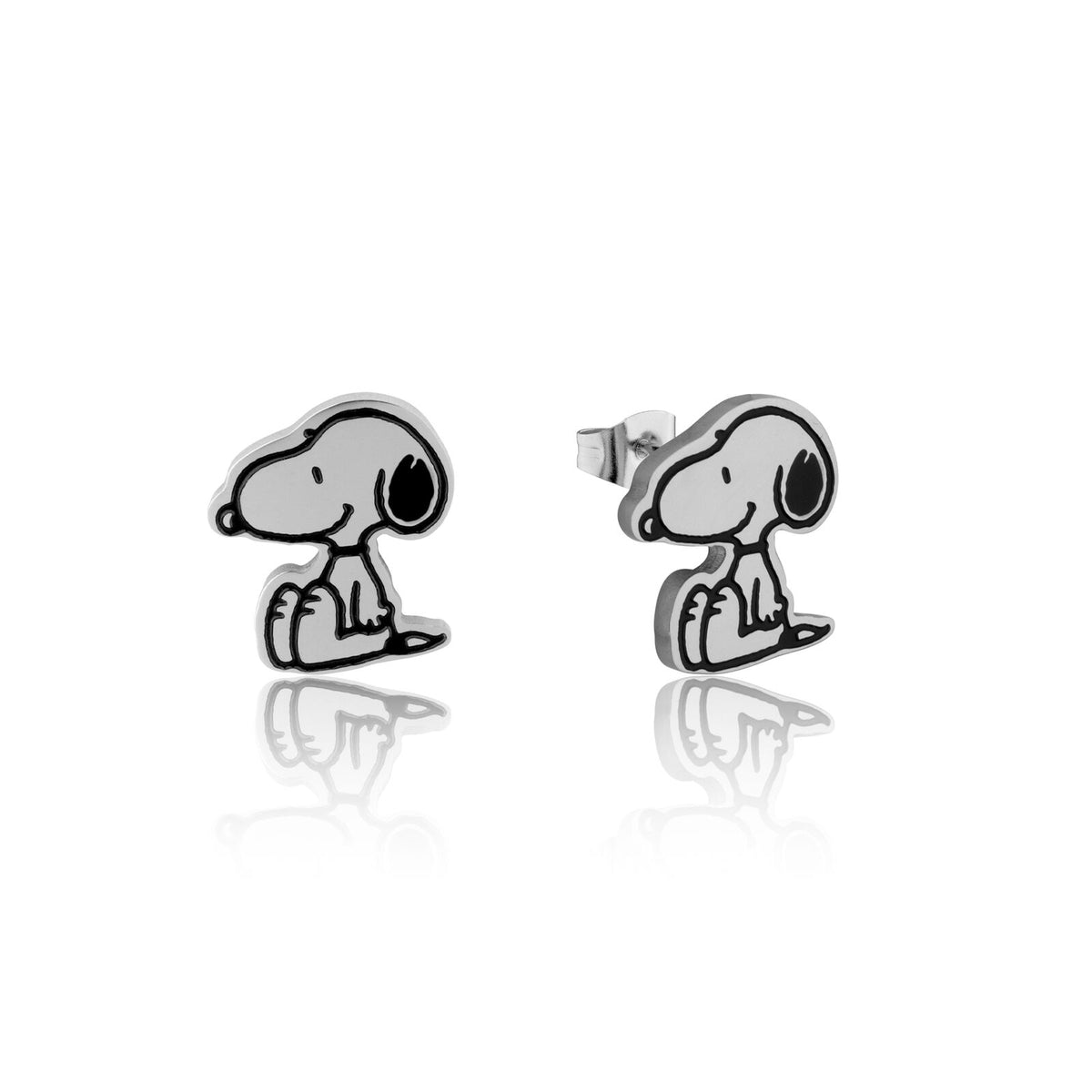 Couture Kingdom Peanuts Silver Accessory Snoopy Stud Earrings & Necklace