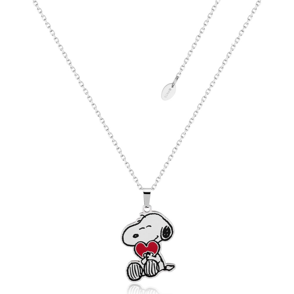 Couture Kingdom Peanuts Snoopy Heart Necklace Jewellery Accessory Silver