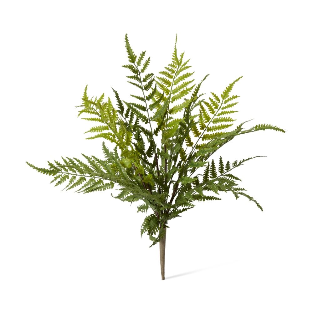 4PK E Style Fern Chain Outdoor Plastic Wire Plant Green 36x36x46cm
