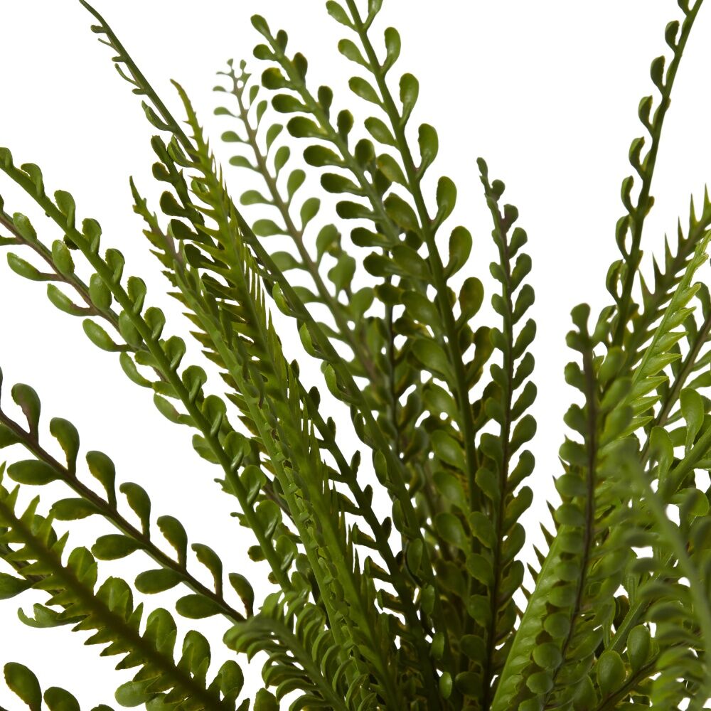 12PK E Style Fern Lemon Button Artificial Plant Stem Plastic Green 38x38x33cm