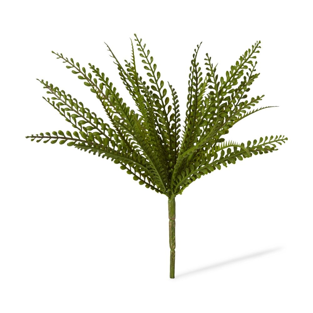 12PK E Style Fern Lemon Button Artificial Plant Stem Plastic Green 38x38x33cm