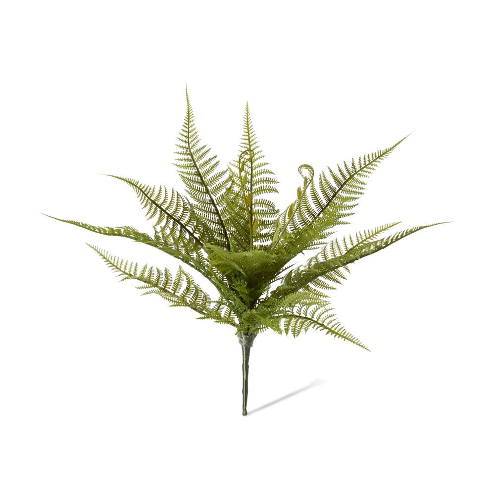 4PK E Style Fern Bracken Artificial Plant Stem Green Plastic Wire 35cm
