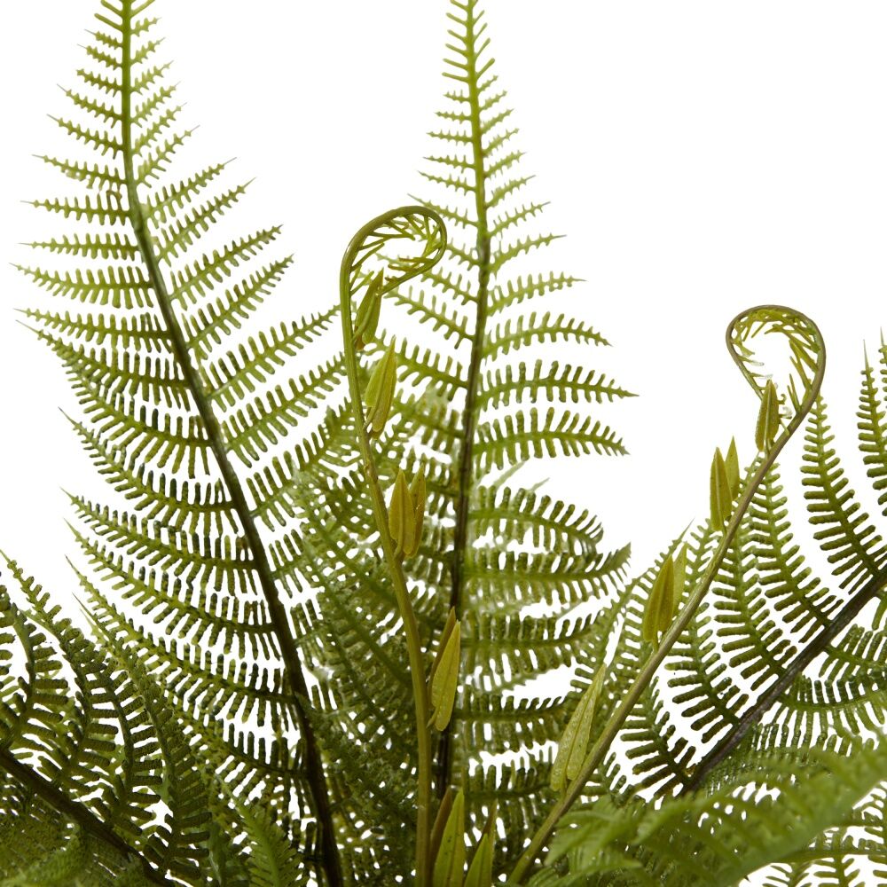 4PK E Style Fern Bracken Artificial Plant Stem Green Plastic Wire 35cm